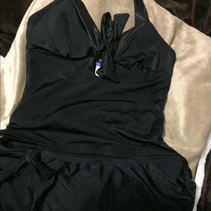 Two piece black swimsuit/swimwear